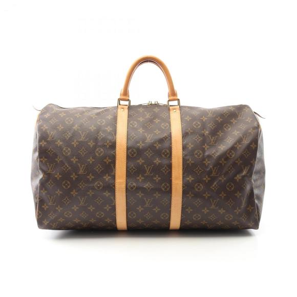 LOUIS VUITTON Brown Monogram Leather Boston Bag - Picture 1 of 10